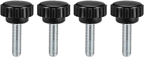 uxcell 4pcs Knurled Clamping Knobs M6 x 20mm Metric Zinc Plated Carbon Steel Male Thread Thumb Screw on Type