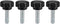 uxcell 4pcs Knurled Clamping Knobs M6 x 20mm Metric Zinc Plated Carbon Steel Male Thread Thumb Screw on Type