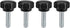 uxcell 4pcs Knurled Clamping Knobs M6 x 20mm Metric Zinc Plated Carbon Steel Male Thread Thumb Screw on Type