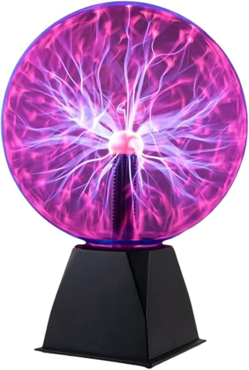 8", (8inch, Tradeopia Plasma Ball Static Electricity, Plasma Lamp, Touch & Sound Sensitive, Plug-in Electric Ball