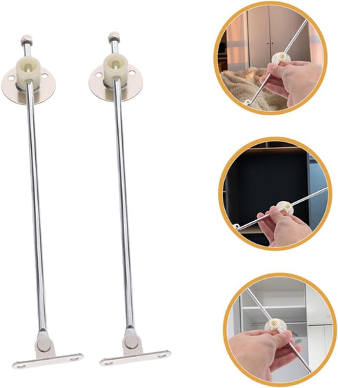 6pcs Cabinet Support Hinges Furniture Hinge Parts for Cupboards and Bedside Cabinets Iron Construction for Easy Opening
