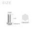 Hex Bolts (7/16-20x1-1/4") 6Pcs, 304 Stainless Steel Fully Threaded Hex Head Screw for Furniture Repair