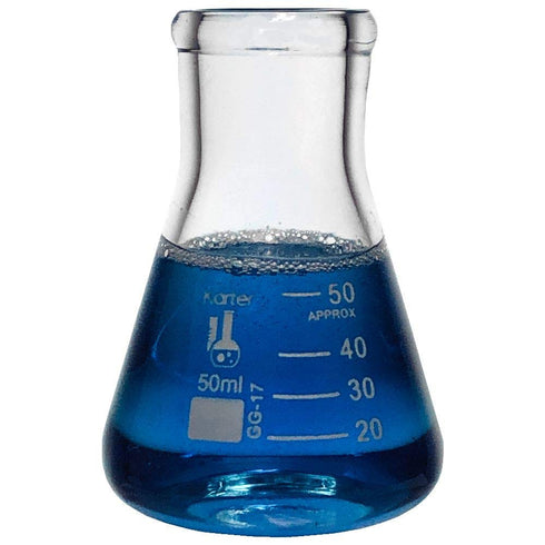 Glass Erlenmeyer Flask Set, 3 Sizes, 50, 150 and 250ml, Karter Scientific