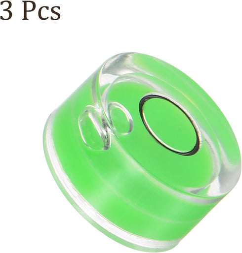 3pcs Small Circular Bubble Spirit Levels, Mini Round RV Leveling Tools for Travel Trailer, Green