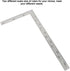 90 Degree Right Angle Finder, Stainless Steel Ruler, Easy Read Measurement Layout Template Tool (300mm x 150mm)