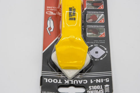 Spring Tools 5-1 Caulk Tool, 5 in 1 Caulking Tools, Caulk Finishing Remover Scraper Silicone Tool