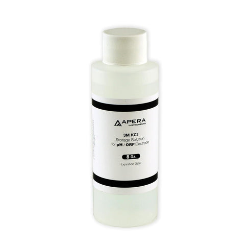 Apera Instruments 3M KCL Storage Soaking Solution, 8 oz. for pH and ORP Electrodes