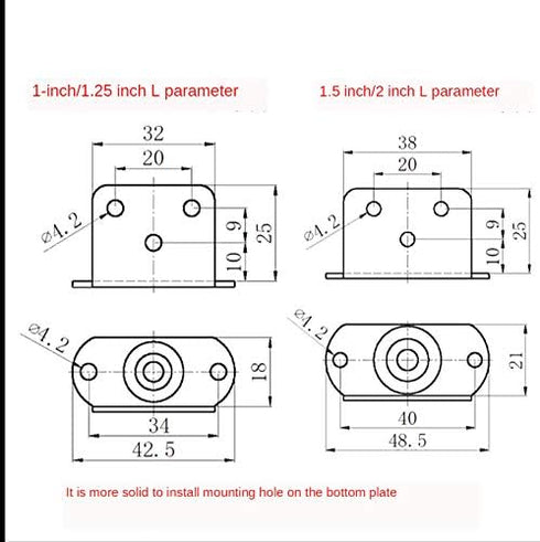 Kolloee 4pcs Furniture Casters Wheels Soft Rubber Swivel Caster Quite Roller Wheels for Trolley Baby Crib Bed Wheels