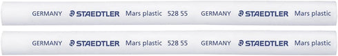 Staedtler Mars Plastic Eraser Refills, 2-Each (52855BK2), for Refillable Holder, White