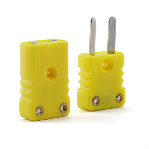 K Type Thermocouple Plug Adapter Set - Mini Male/Female Wire Connector for RTD Circuits