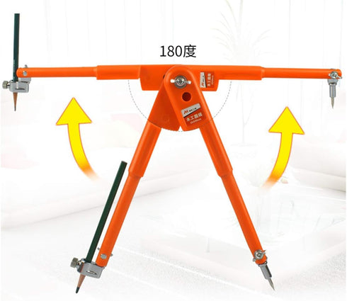 Professional Woodworking Compass Pencil Marking Compass for Geometry, Medium Circle Maker Scriber