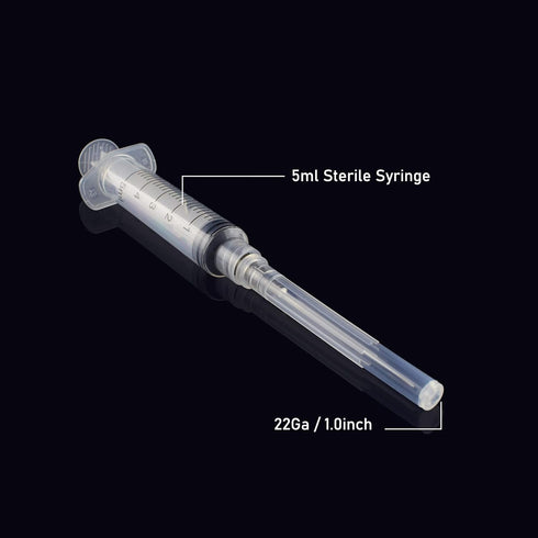 5ml/cc Lab Supplies with Luer Lock 22 Ga Individually Wrapped (20Pack)