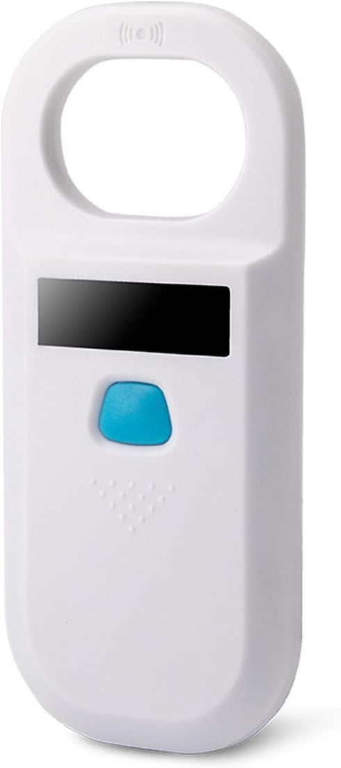 hecere ISO11784/11785 134.2Khz/125khz Portable OLED Display RFID FDX-B Microchip Reader Scanner for Dog/CatBlack
