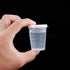 50ml Plastic Transparent Measuring Cups, Pack of 10 Clear Cups for Laboratory Test Calibration with Lid