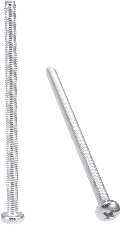 uxcell M4x70mm Machine Screws Pan Phillips Cross Head Screw 304 Stainless Steel Fasteners, 30Pcs