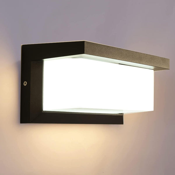 ZYI 18W LED Outdoor Wall Sconce, IP65 Waterproof Exterior Porch Light Fixture, 3000K