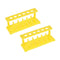 uxcell Test Tube Holder Rack, 6 Wells, 6 Pins for 18-21mm Tubes (Yellow, 2Pcs)
