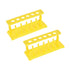 uxcell Test Tube Holder Rack, 6 Wells, 6 Pins for 18-21mm Tubes (Yellow, 2Pcs)