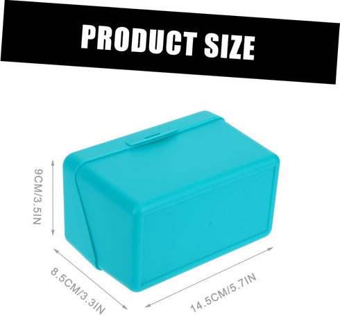 Tofficu 4pcs Index Card File Box: Plastic Organizer for Recipes and Notecards, 3x5 Desktop