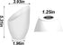 6pcs Plastic Lamp Shade Replacement Floor Lamp Light Covers Inclined Horseshoe White Lamp Shade for Bedroom Living Room