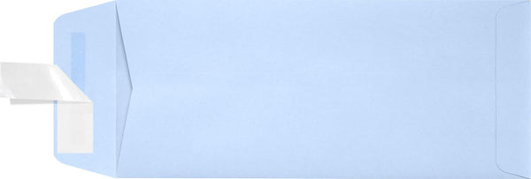 LUXPaper #10 Policy Business Envelopes, 4 1/8" x 9 1/2", Baby Blue, 80lb. Text, 50 Qty, Peel & Press