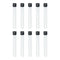 HUAOU 13x100mm Glass Test Tubes, Pack of 10 with Black Screw Caps, 8ml Boro Glass for Experiments and Decorations