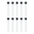 HUAOU 13x100mm Glass Test Tubes, Pack of 10 with Black Screw Caps, 8ml Boro Glass for Experiments and Decorations