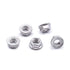 M6-1.0 Serrated Flange Hex Nuts, 50 pcs, 304 Stainless Steel, Bright Finish, Full Thread, DIN6923