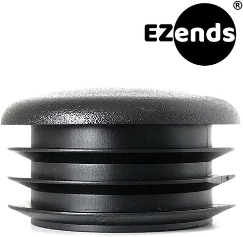 Premium Grade 1 1/4 Inch Round Plastic Plugs, 8 Pack, Durable Chair Glide Sliders, Black