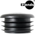 Premium Grade 1 1/4 Inch Round Plastic Plugs, 8 Pack, Durable Chair Glide Sliders, Black