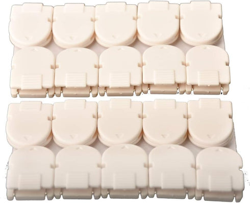 Mike Panel Cubicle Clip for Fabric Panels, Standard Size, 40-Sheet Capacity, Pack of 20, White