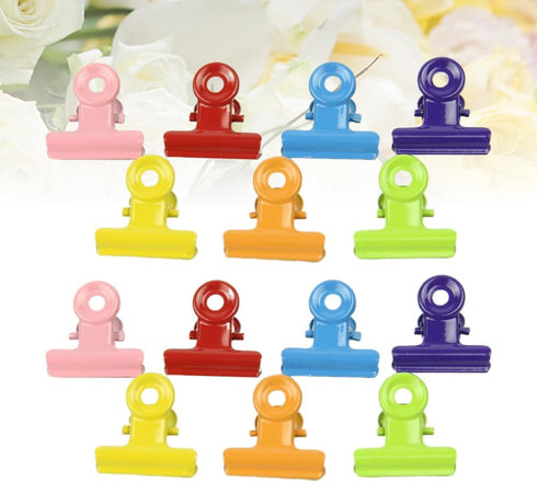 Ciieeo 60 Pcs Office Supplies Bulletin Board Clips, Large Binder Clips, Colorful Mini Paper Clips