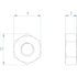 Fullerkreg 10-24 18-8, 100 Machine Screw Hex Nuts, Stainless Steel Bright Finish, Quantity