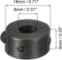 MECCANIXITY Shaft Collar, 0.31 Inch Bore Double Split Carbon Steel Clamping Collar with Set Screw