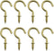 50Pcs Brass Plated Ceiling Hooks | 7/8 Inches Screw Hooks