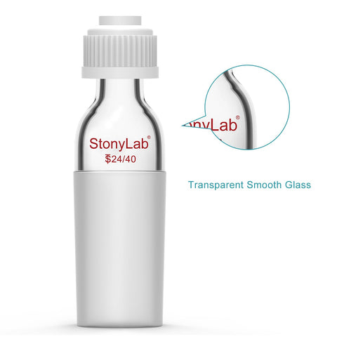 StonyLab Thermometer Inlet Adapter with 24/40 Inner Joint, 80mm Height for Distillation Apparatus