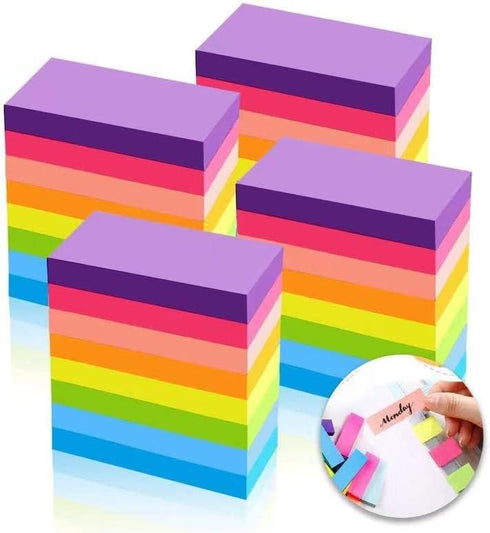 Sticky Notes, 1600 Sheets, 1 x 3 in Self Sticky Notes Pad, Colour Sticky Notes for Office Home School Meeting