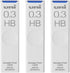 Kuru Toga Advance Auto Lead Rotating Mechanical Pencil 0.3mm White (M35591P.1) + Uni Smudge-Proof Leads, Sticky Notes