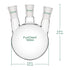 Three Neck Round Bottom Flask, Glass 3-Neck Boiling Flask with 24/40 Standard Taper Joint, 1000 mL