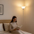 Generic Bulbs Modern Floor Lamp with Reading Light White Metal Stand with White Plastic Shades, Floor Lamp for Living
