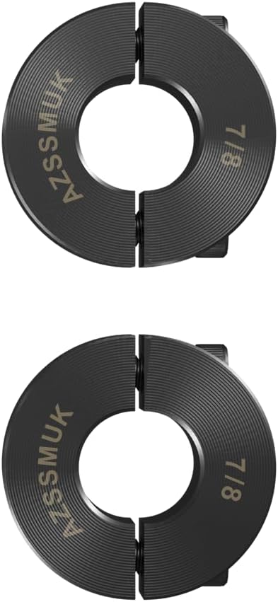 Two-Piece Clamping Collar, Carbon Steel with Black Oxide Plating, 7/8" Bore Size, Set Screw