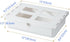 Poeland Under Desk Drawer Self-Stick Storage Organizer for Office Home School, Large Size White, 2 Pack