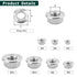 M8-1.25 Serrated Flange Hex Nuts, 25 pcs Hexagon Flange Nuts 304 Stainless Steel 18-8, Bright Finish