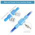 Zitehya 100Pcs 22-10 Nylon Insulated Spade Connector Kit, AWG Male & Female Quick Disconnect Electrical Crimp