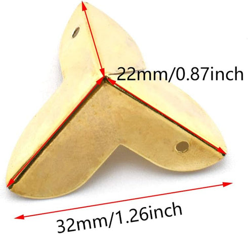12-Pack SDTC Tech Mini Jewelry Box Corner Protectors Metal Edge Guard Cover - Gold