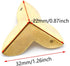 12-Pack SDTC Tech Mini Jewelry Box Corner Protectors Metal Edge Guard Cover - Gold