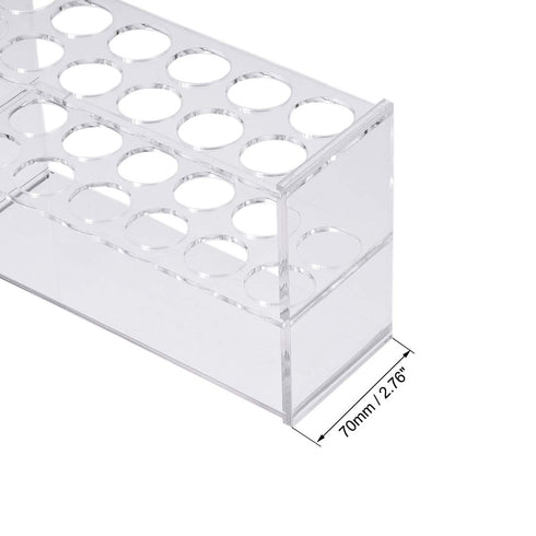 uxcell Acrylic Test Tube Holder Lab Stand Rack with 2x6 Wells for Centrifuge Tubes (Clear)