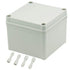 Zulkit Junction Box, IP67 Waterproof Dustproof ABS Plastic Electrical Project Enclosure, Grey 4.92 x 4.92 x 3.94 inch