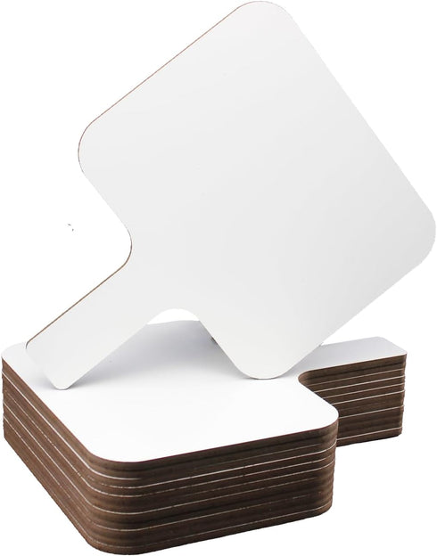 Flipside FLP10039 Economy Dry Erase Answer Paddle, 8" Width, 9-3/4" Length, Pack of 12, White.