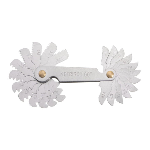 Metric 0.25-6.0 Screw Thread Pitch Gauge Tool for Industrial Measurement
